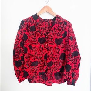 vintage floral button-up